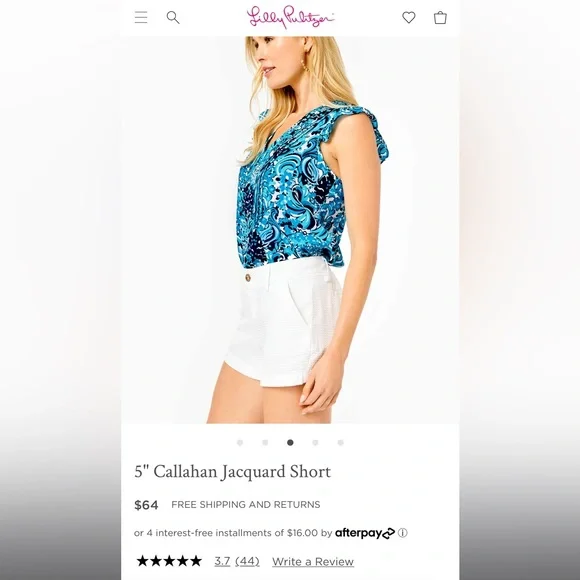 SOLD | Lilly Pulitzer SIZE 0 Callahan Shorts in White - Picture 5 of 5